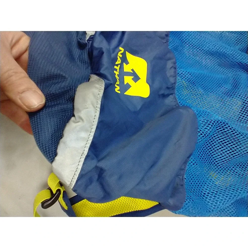 Nathan Packable Mesh Drawstring‎ Backpack Blue Yellow Cycling L Travel Bag